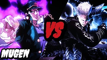 BATTLE ] | JOTARO K1 OP (JVL) VS VERGIL TP (KURO/ISO) | MUGEN [1.1]#mugen #jumpforce #android  #char