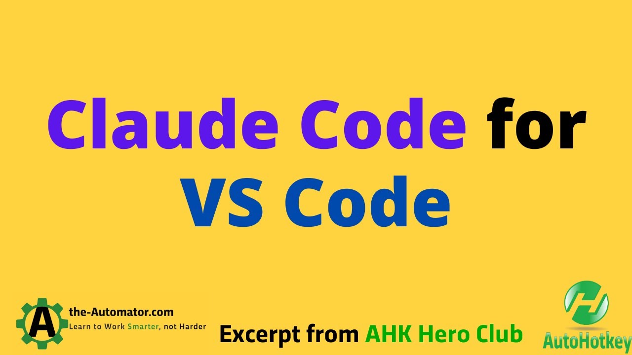 Claude Code for VS Code - YouTube