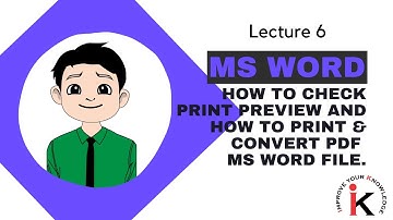 How to Print and Print Preview and Convert into PDF in Ms Word | 🖨📄📃 #msword #print #pdf