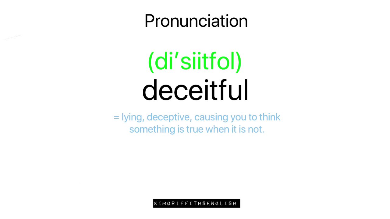 Deceitful English Pronunciation And Vocabulary YouTube deceitful-english-pronunciation-and-vocabulary-youtube