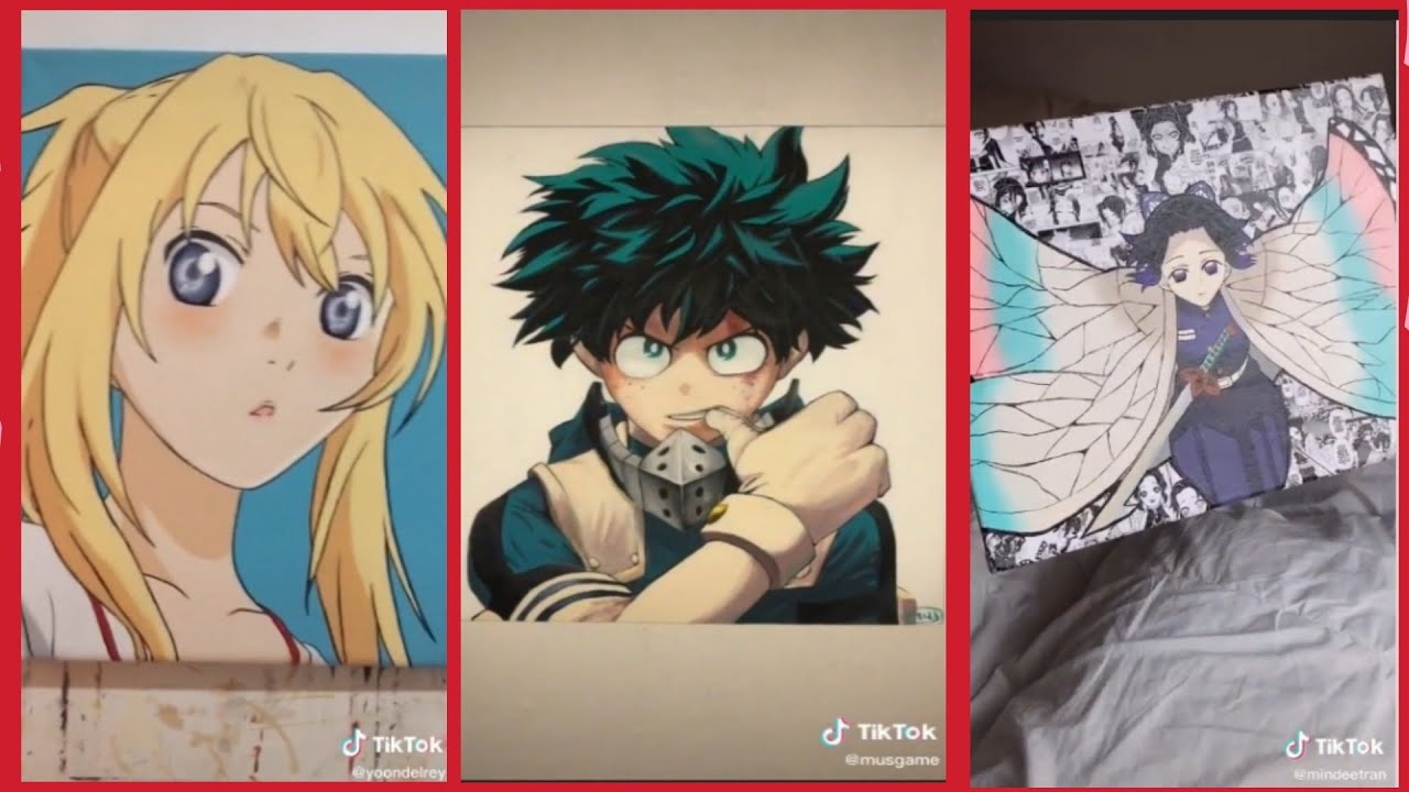 anime canvas painting|#tiktok - YouTube