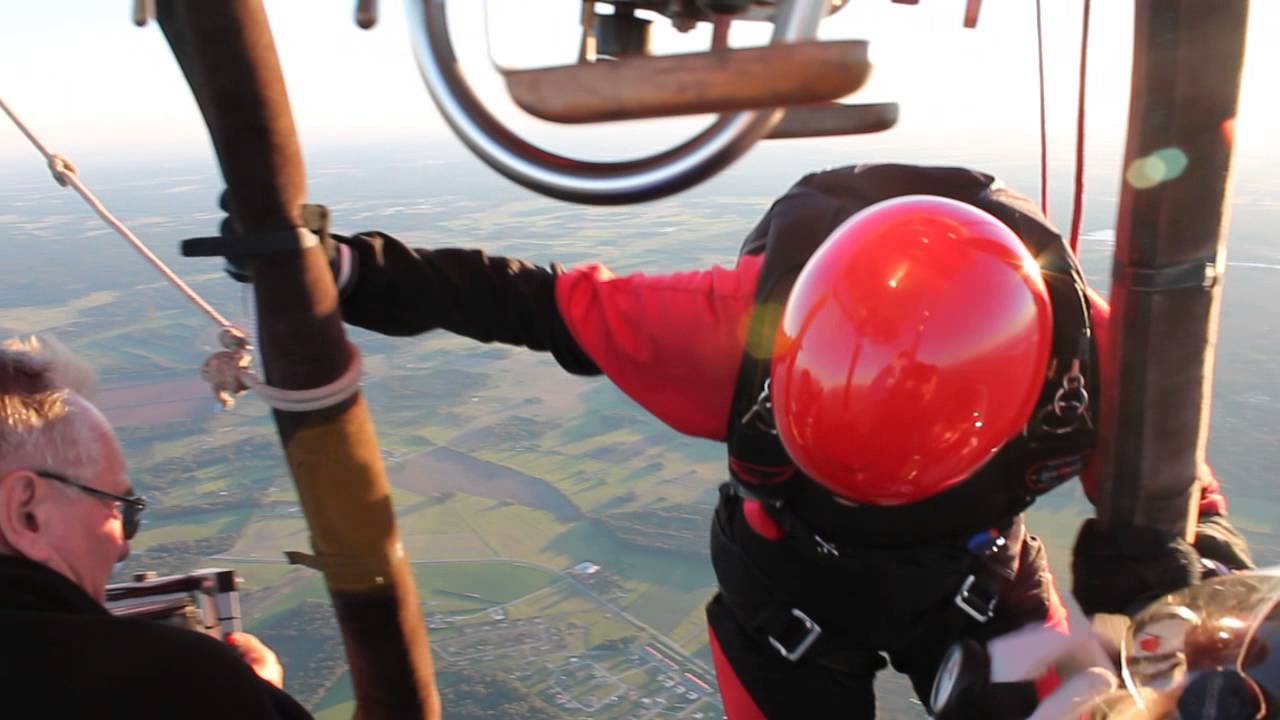 Skydive from a hot air balloon YouTube