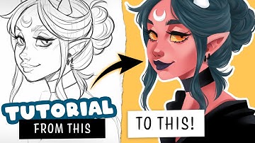 🎓 How to color WITHOUT lineart ✒️ Digital Art Tutorial