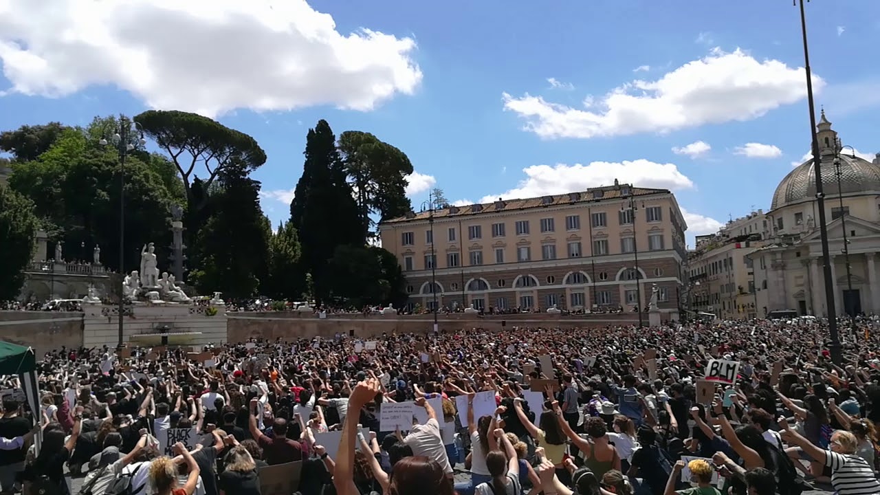 Roma In Ginocchio E In Silenzio Per George Floyd YouTube