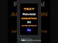 Reveal Text Magic in After effects