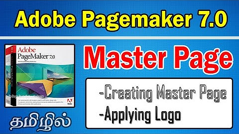 Master Page tutorial in Adobe PageMaker 7.0 in Tamil | 12th Computer Application