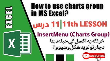 How to use Charts group in MS Excel? | Insert Tab |  د اکسل پروګرام مکمل کورس په پښتو ژبه 011