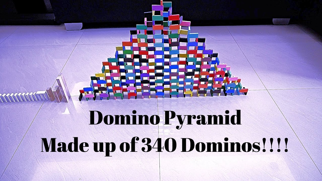 A Domino Pyramid Made Up of 340 Dominos! - YouTube