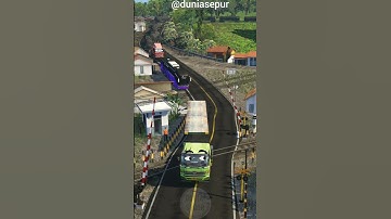 Bahaya Truk Ugal Ugalan Di Palang Pintu Perlintasan Kereta Api #keretaapi #train #railway #trending