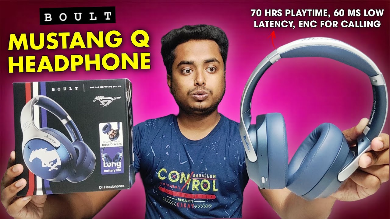 Boult Mustang Q Headphones Review🔥- 70 Hrs Playtime🔋ENC | 60ms Low Latency | Boult Mustang Q