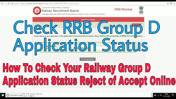 How To Check Your Railway Group D Application Status Reject of Accept Online