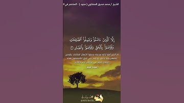 سورة العصر بصوت محمد المنشاوي😍🎧 #القرآن_الكريم #foryou #تلاوة_خاشعة #راحة_نفسية #آيات #آية #المنشاوي