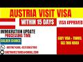 Austria Visit Visa From Pakistan 2026 | Austria Visa Appointment Processing Time