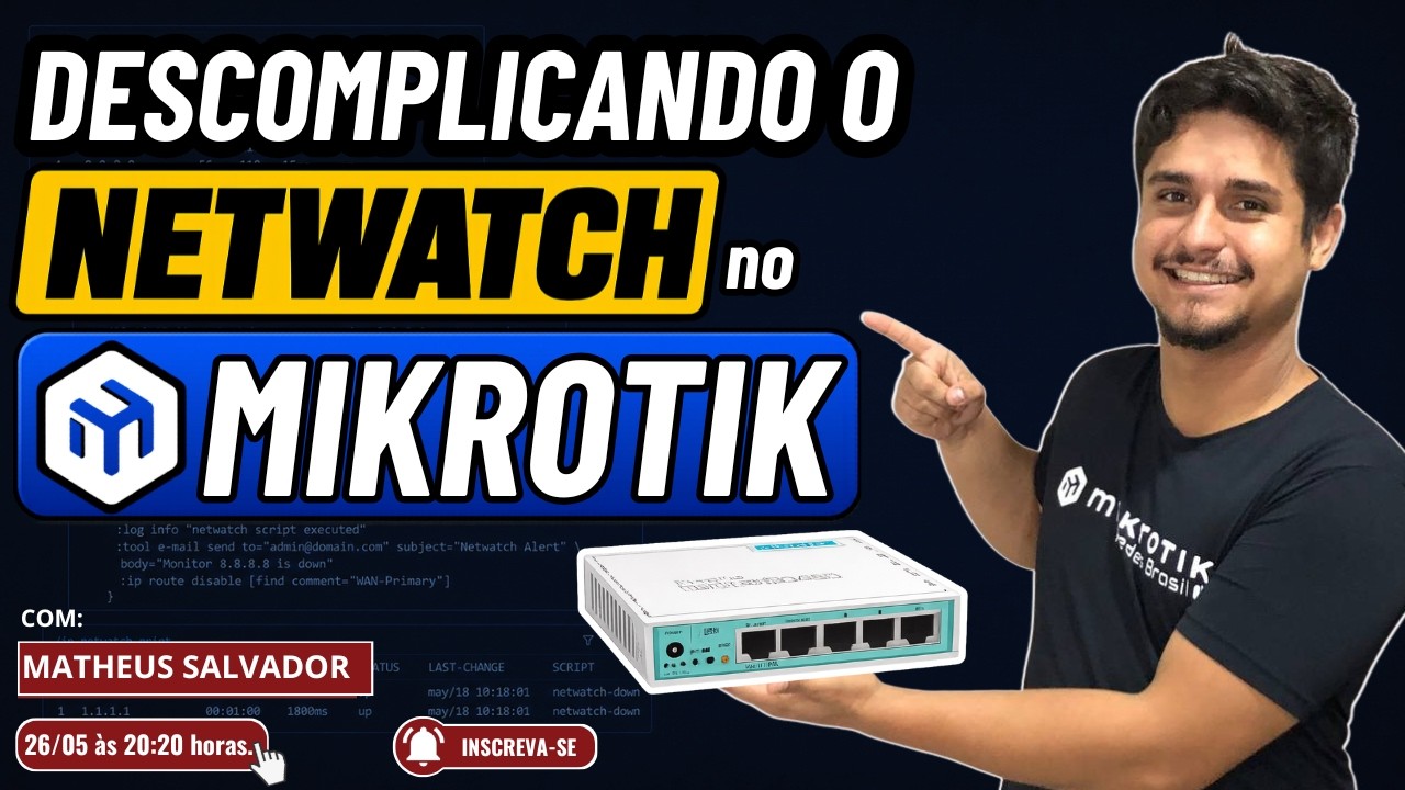 Como usar o Netwatch no RouterOS!! - YouTube