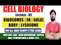 IBPS AFO | NSC | Ribosome | Golgi Body | Lysosome | ER | Cell organelles | Cell Biology