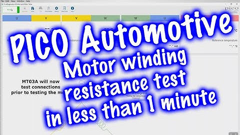 PICO Automotive - Motor winding resistance test in less than 1 minute