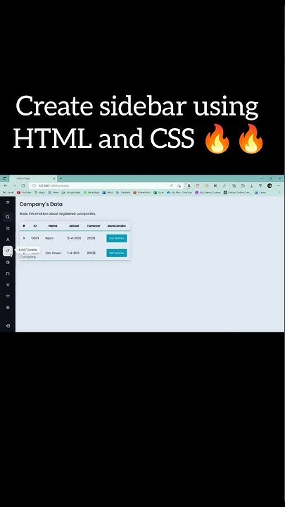 Create beautiful sidebar using HTML and CSS 🔥 - YouTube