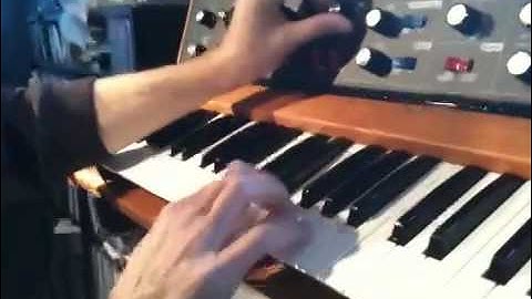 Jordan and his old school Moog