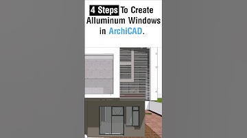 4 Simple Steps To Create Amazing Aluminum Windows in ArchiCAD #shorts #archicad #architecture #2023