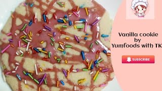 1 minute vanilla cookie | Eggless vanilla cookie | Easy vanilla biscuit | Easy biscuit recipe #fyp