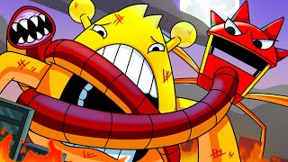 SPRUNKI EATER vs. SLIDE EATER! (Cartoon Animation)