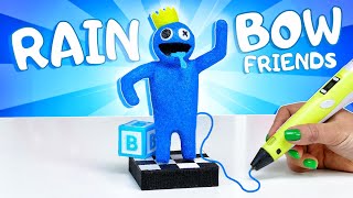 картинка: Рисую СИНЕГО Монстра из РОБЛОКС РАДУЖНЫЕ ДРУЗЬЯ 😱 BLUE Rainbow Friends Моя коллекция 3D Ручкой
