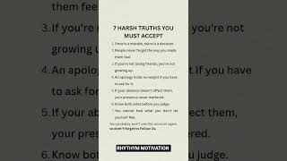 7 Harsh Truths you must accept | #growth #psychology #truth #acceptance #quotes