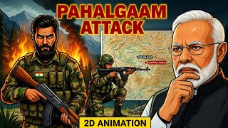 Pahalgam Attack 2025 😨 | Kashmir Terror Attack Full Story Explained | 2D Animation