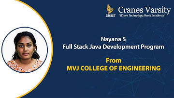 Internship in Full Stack Java Development - Nayana - Cranes Varsity