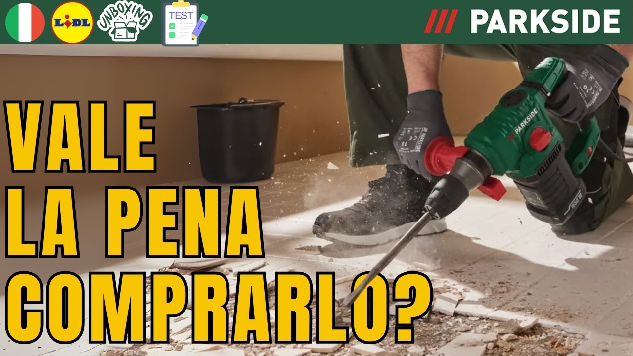 TRAPANO A PERCUSSIONE SCALPELLATORE PNEUMATICO Parkside PBH 1550 C1 ITALIA ITALIANO LIDL