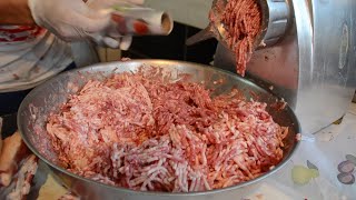 STREET GRINDING MEAT | How Do Butchers Make Ground Meat