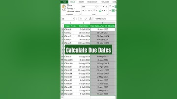 Calculate Due Dates in Excel Quick & Easy Guide! #exceltips #duedates