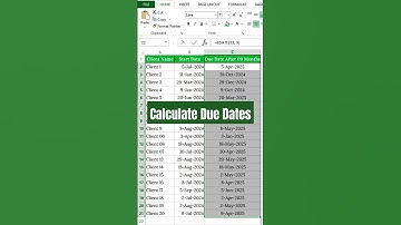 Calculate Due Dates in Excel Quick & Easy Guide! #exceltips #duedates