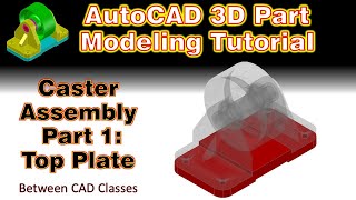 AutoCAD 3D Modeling Tutorial: Caster Assembly Part 1