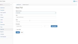 Agora host tutorial: How to add a new poll?