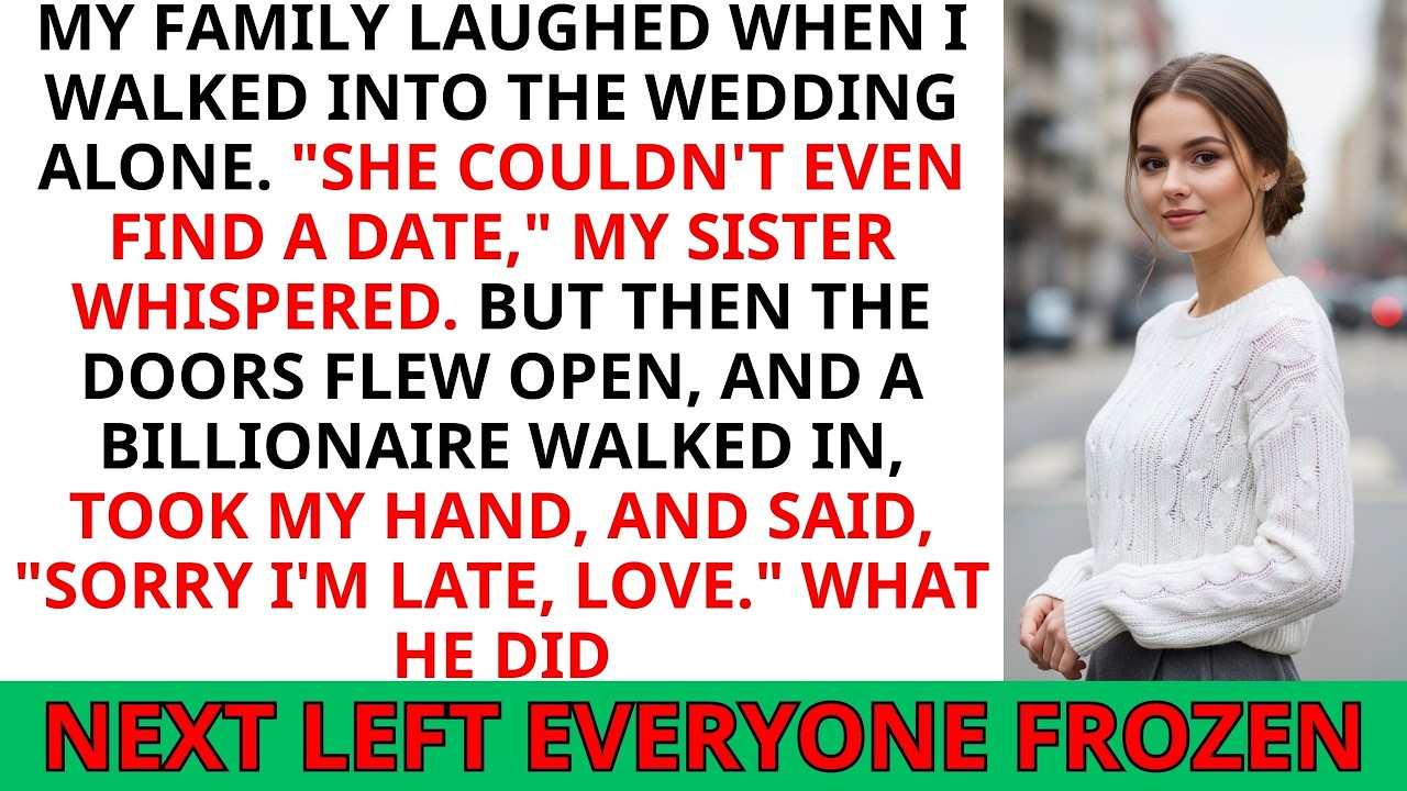 My Family Laughed When I Walked Alone Into the Wedding, But When a Billionaire Walked In, They...