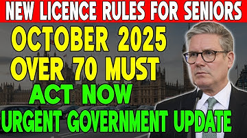 🚗 October 2025 Alert: New Driving Licence Rules Coming for UK Over-70s – Urgent Update!