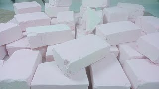 Soft light Pink gym chalk blocks crushing | Crunchy | Crispy | Satisfying | ASMR