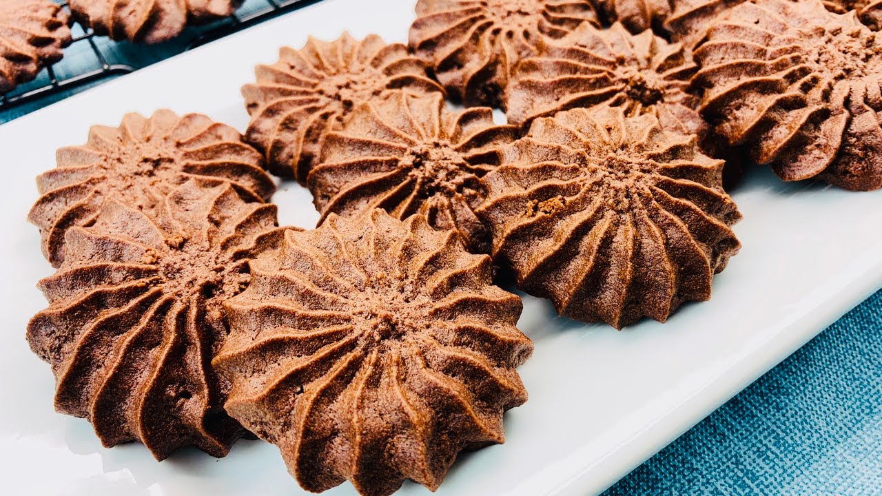 Como hacer galletas de mantequilla pastisetas de chocolate / pastas de té de chocolate