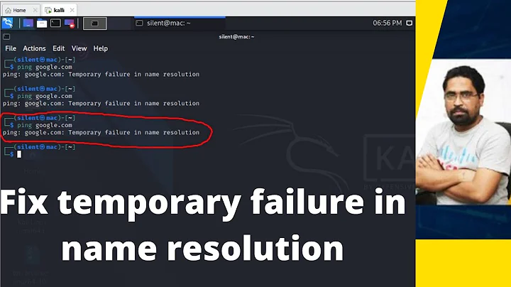 fix temporary failure in name resolution vmware workstation