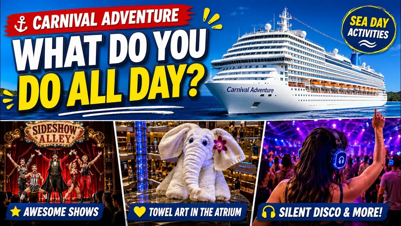 Carnival Adventure Sea days there's so much to do you won't get to do everything