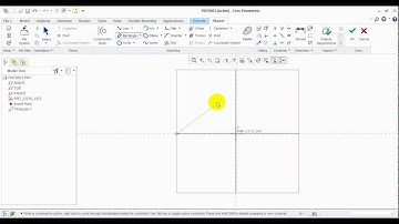 PTC CREO Tutorial : RECTANGLE   SLANTED