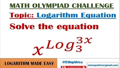Math Olympiad: Mastering Logarithmic Equations-How to solve Logarithm leading to Quadratic Equations