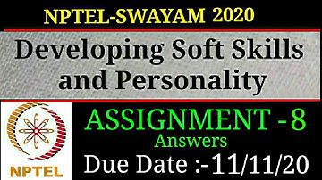 NPTEL | Developing Soft Skills & Personality | Assignment 8 Answers