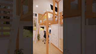Impressive Loft Bed Design Idea for 2x3m Rooms