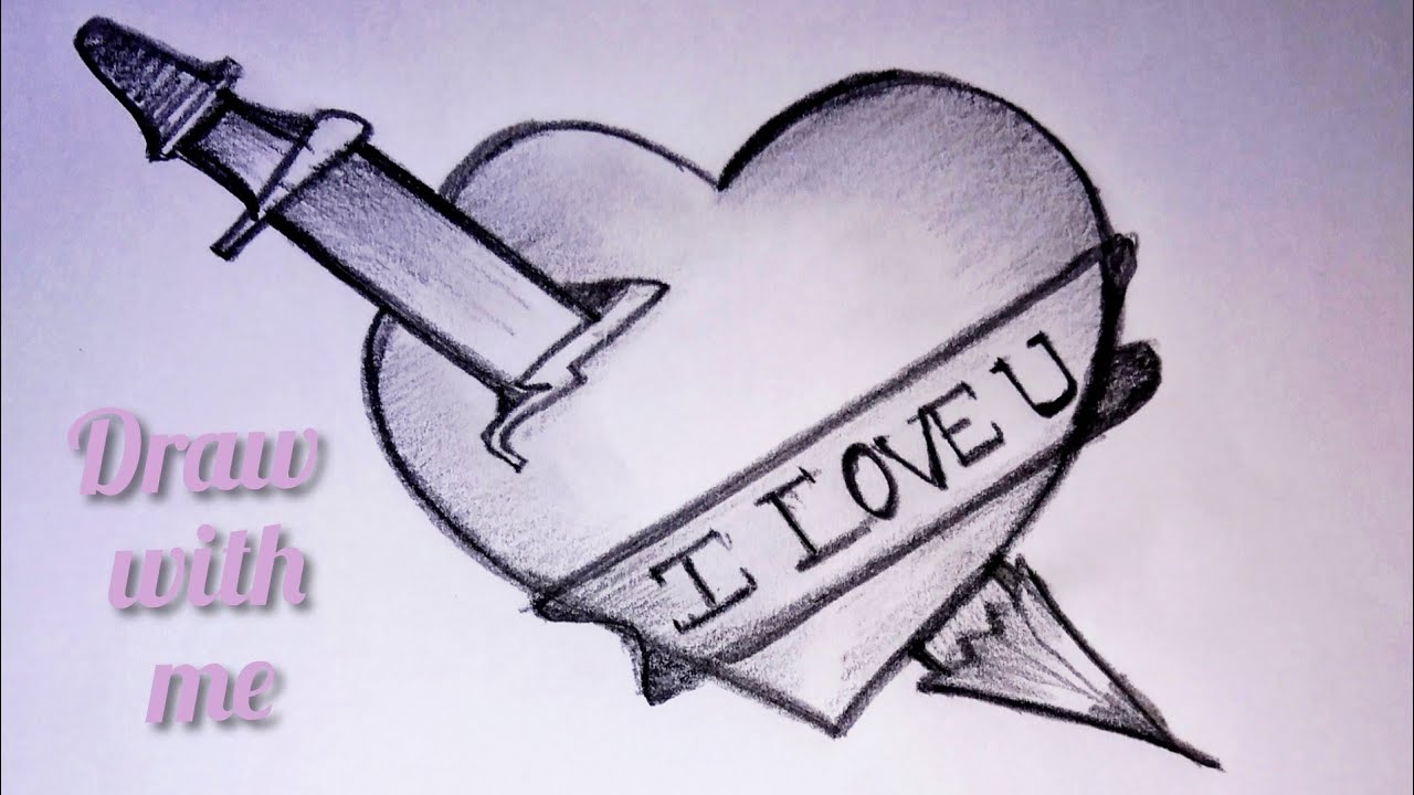 Top more than 146 love heart drawings easy