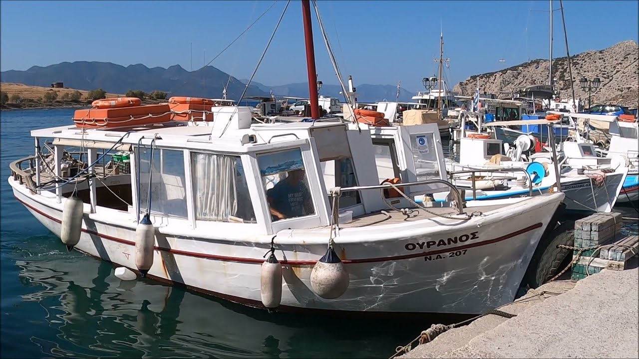 Boat 🚤 from Aegina Perdika to 🏖 Moni Island Beach (Greece) 🏖 September 2021