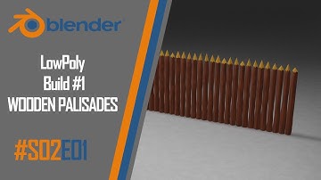 Blender Beginner Tutorial | LOW POLY - WOODEN PALISADE | Modelling & Sculpting | Blender 2.90.1