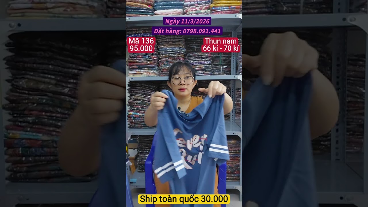 《11/3/2026》 Áo nam 95.000, 66 kí - 70 kí