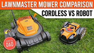 LawnMaster OcuMow Robot vs 19" CLMF4819X Cordless Battery Mower COMPARISON